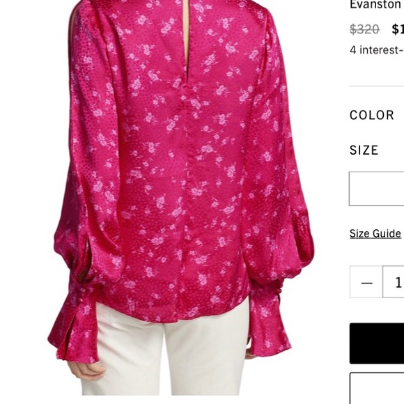 NWT Acler draped blouse statement sleeves size 10 LOWBALL offers DECLINED - Picture 7 of 7